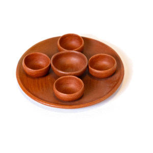 Set de 4 mezcaleros de barro rojo con forma de jícara, hechos a mano en Oaxaca